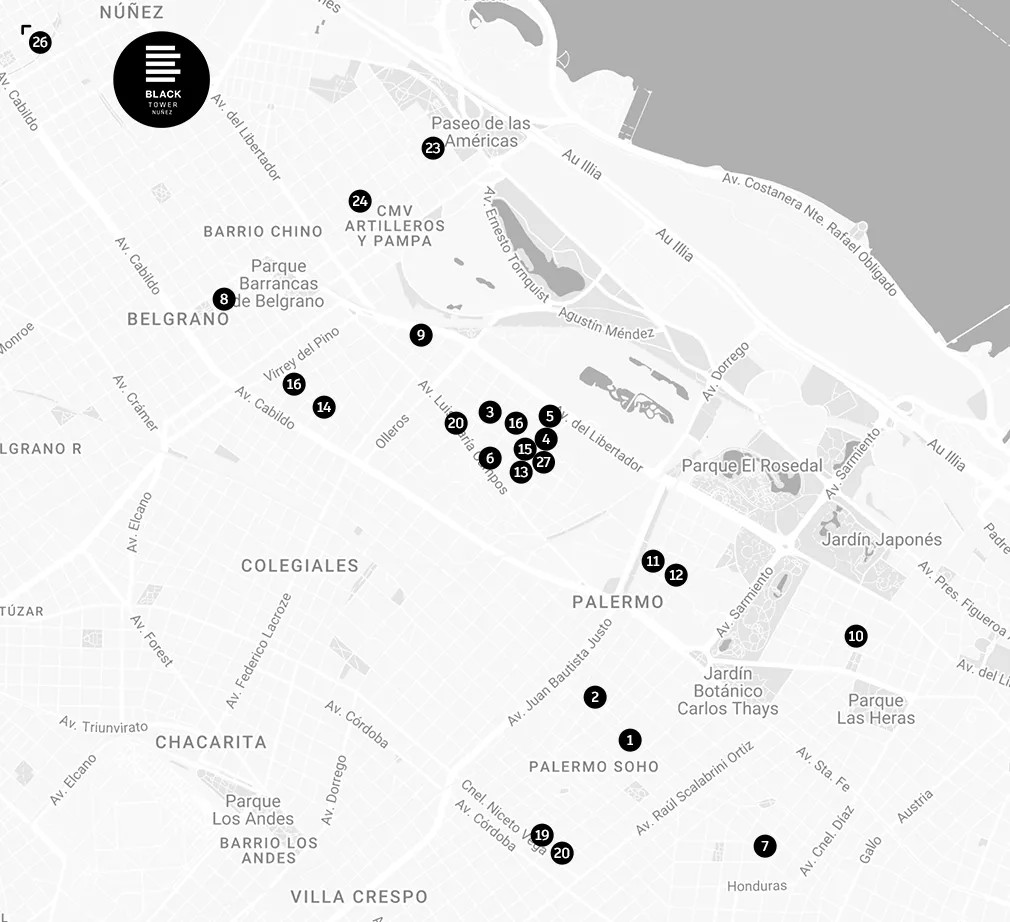 Mapa de obras de Amber Group